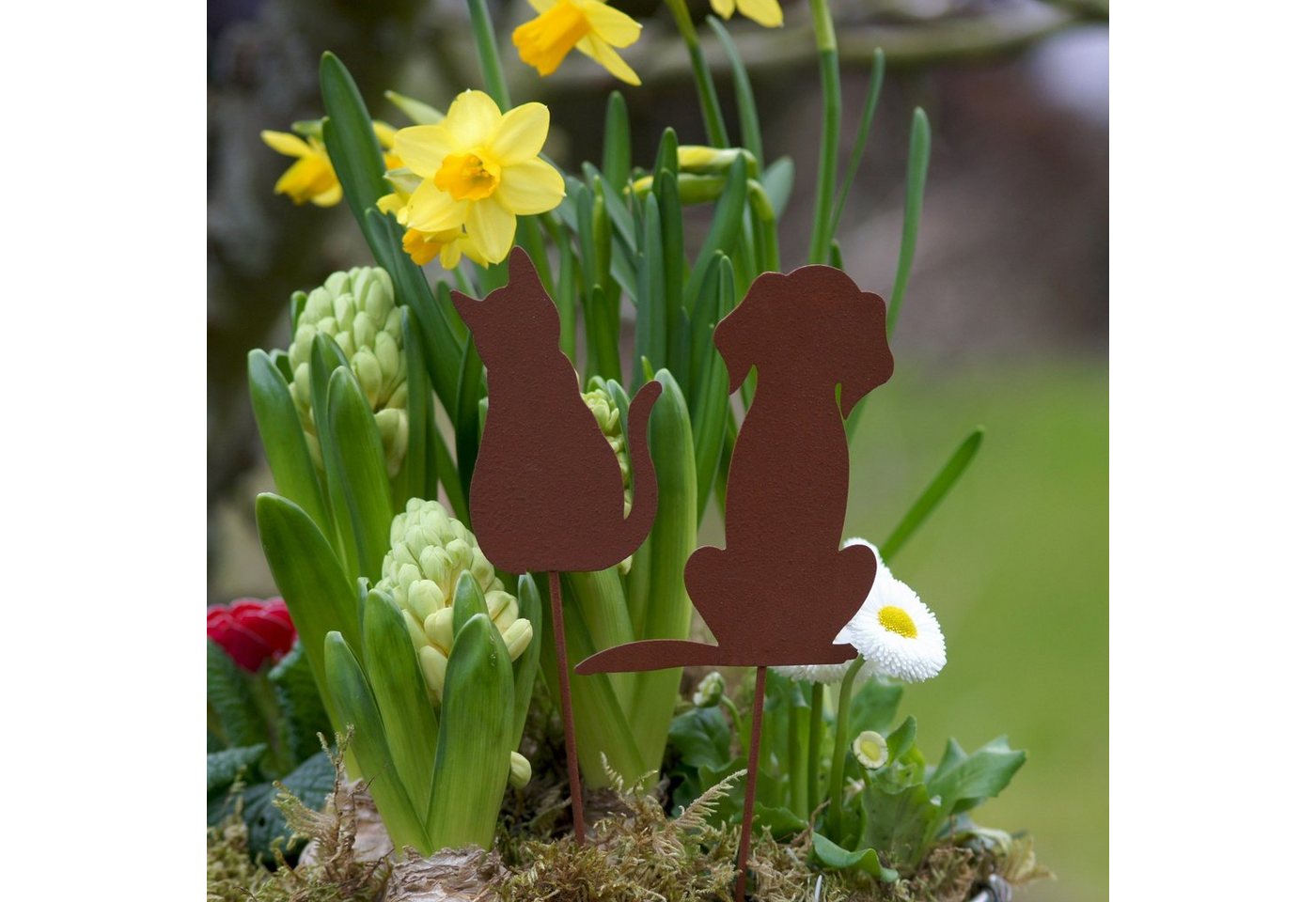 UNUS GARDEN Gartenstecker Roststecker 2er Set Hund Katze Deko Garten und Beet (2-St) Bild 3