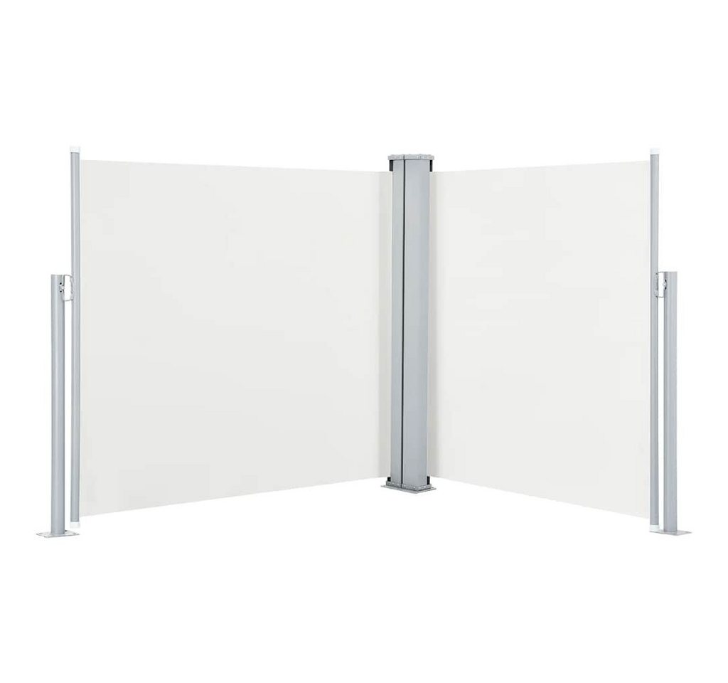 furnicato Seitenmarkise Garten-Creme 120 x (0-600) cm mit Rückrollfunktion UV-beständiger Sichtschutz mit wasserabweisendem Polyester-Gewebe Bild 2