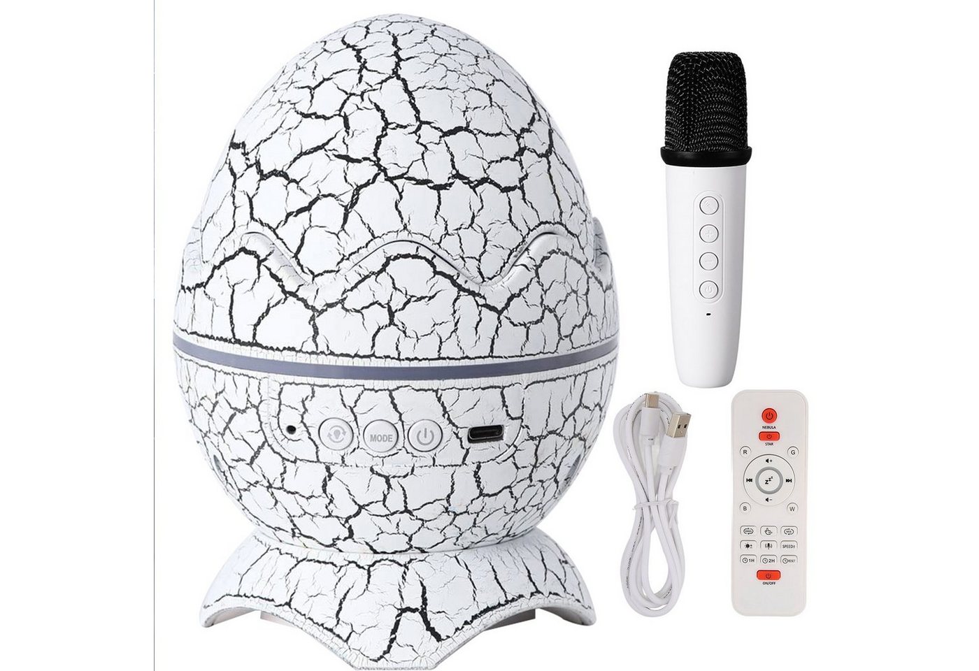 Lapalife LED-Sternenhimmel Nachttischlampe Projektor, 16 Farben Nachtlichter, Timer, Fernbedienun, LED fest integriert, Bluetooth-Lautsprecher mit Mikrofonen, fürs Spielzimmer Raumdekoration Bild 4