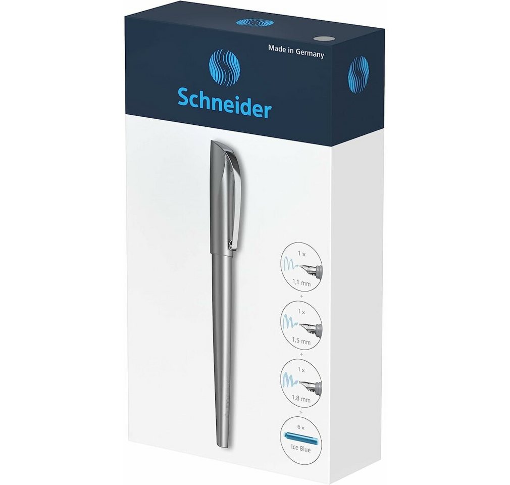 Schneider Permanentmarker Füllfederhalter Füller Kalligraphie Callissima anthrazit Geschenkset