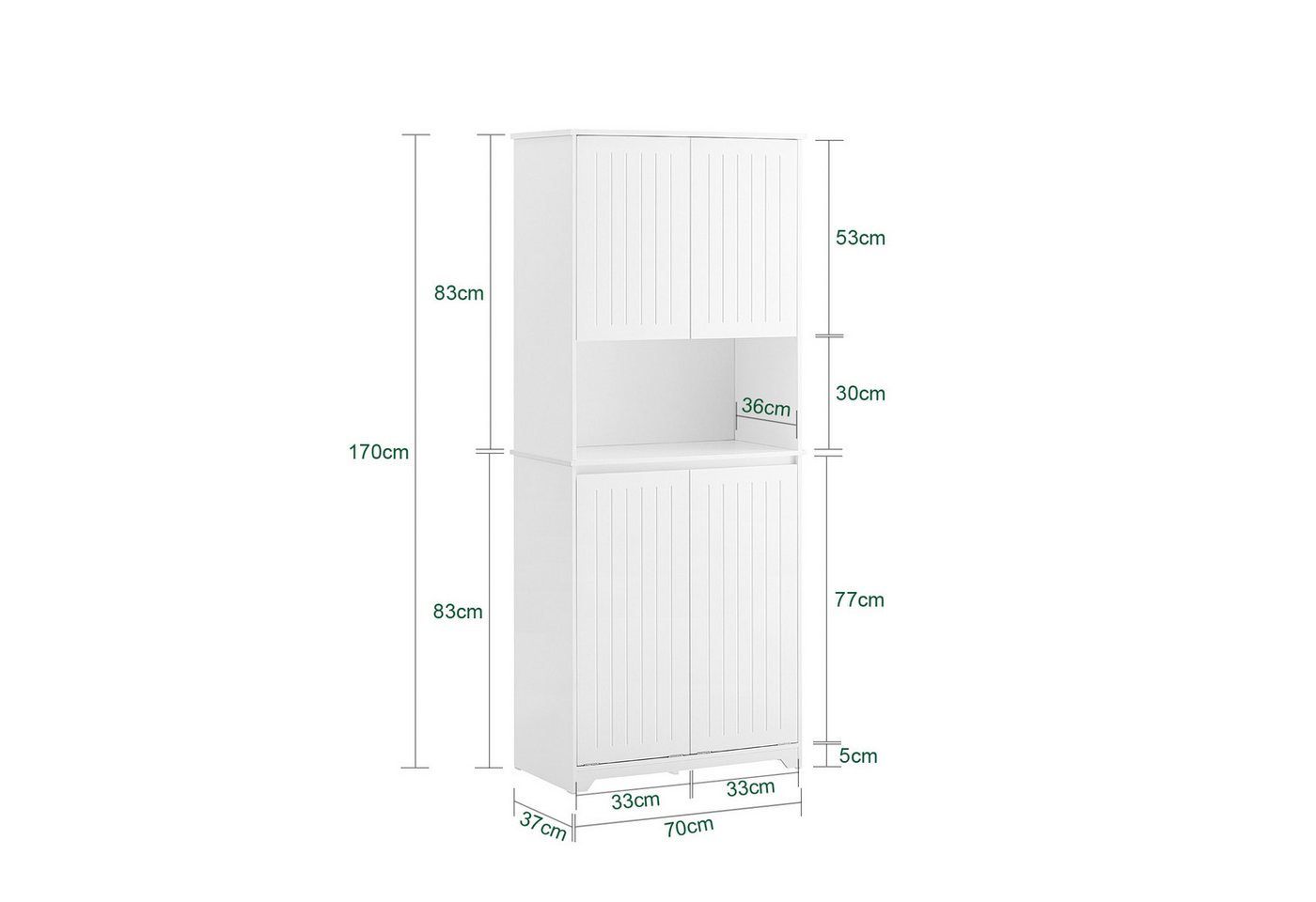 SoBuy Badkommode BZR150, Badschrank schmal, mit Regal, Platzsparendes Badmöbel Weiß, Badezimmerschrank mit Wäschesack Wäscheschrank Badschrank Hochschrank Bild 5