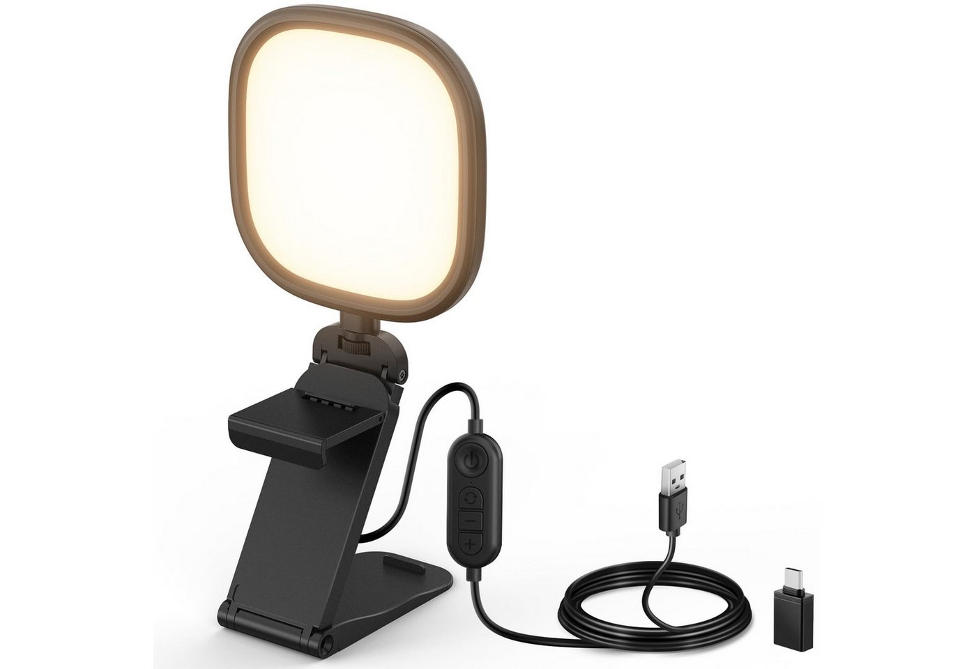 Neewer Videoleuchte NL10 12.7 cm 10W Monitor Ringlicht, Zweifarbig, mit Ständer, CRI95, USB LED Panel Videolicht Fotolicht für Video Laptop Webcam Streaming Bild 4