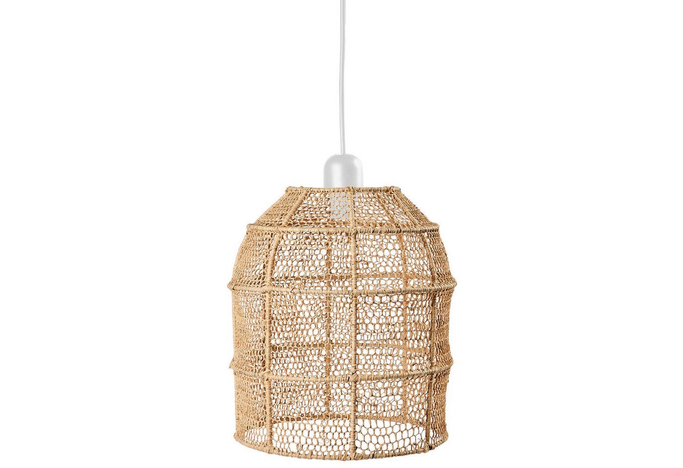 Marrakesch Orient & Mediterran Interior Pendelleuchte Pendelleuchte Ylvana im Boho-Stil, aus Eisen gefertigt, in Beige 27 cm, Handarbeit