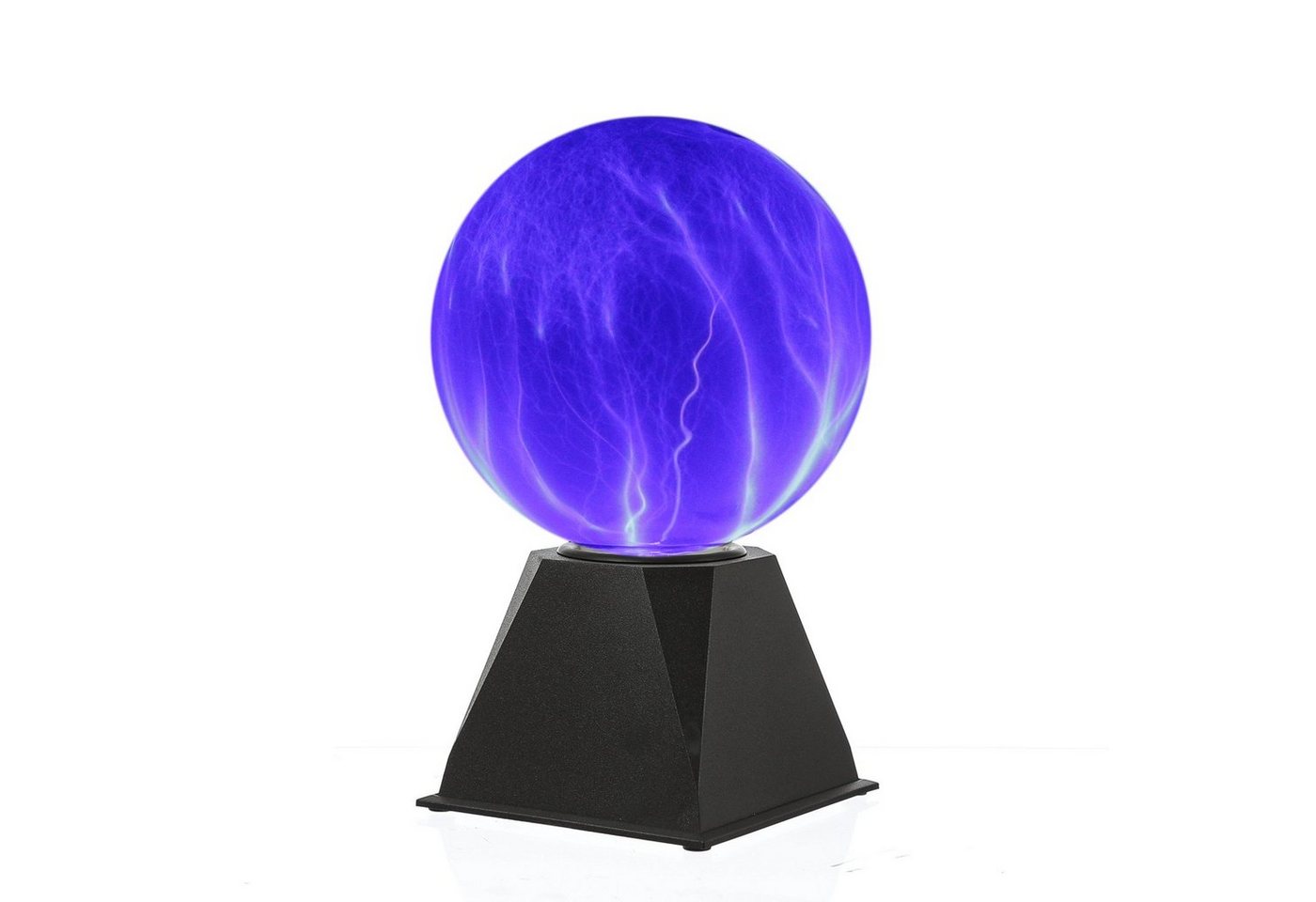 SATISFIRE LED Dekolicht Plasmakugel Plasmaball Retro Lichteffekt mit Blitzshow Automatik blau, blau Bild 3