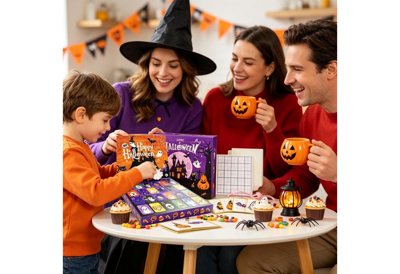 Sorvyzxn Bügelperlen Kreativset Halloween-Adventskalender mit Bügelperlen 2026, DIY-Bastelset inklusive Werkzeug für Kinder und Erwachsene Bild 2
