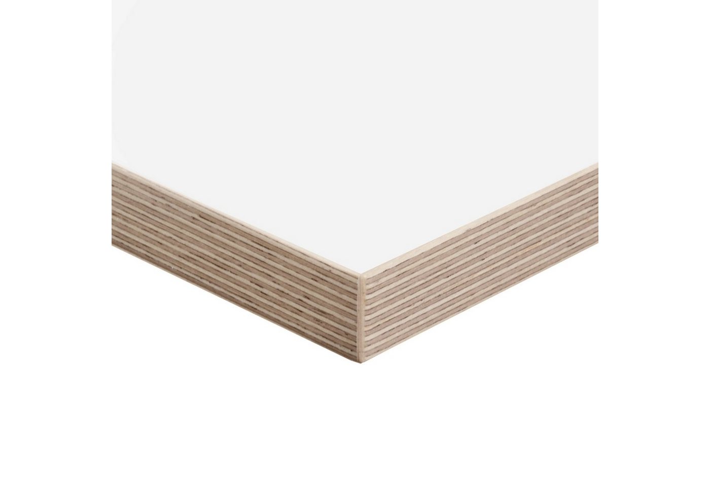 boho office® Schreibtischplatte, Tischplatte in Weiß - 120 x 80 cm - 25mm stark - Multiplexkante