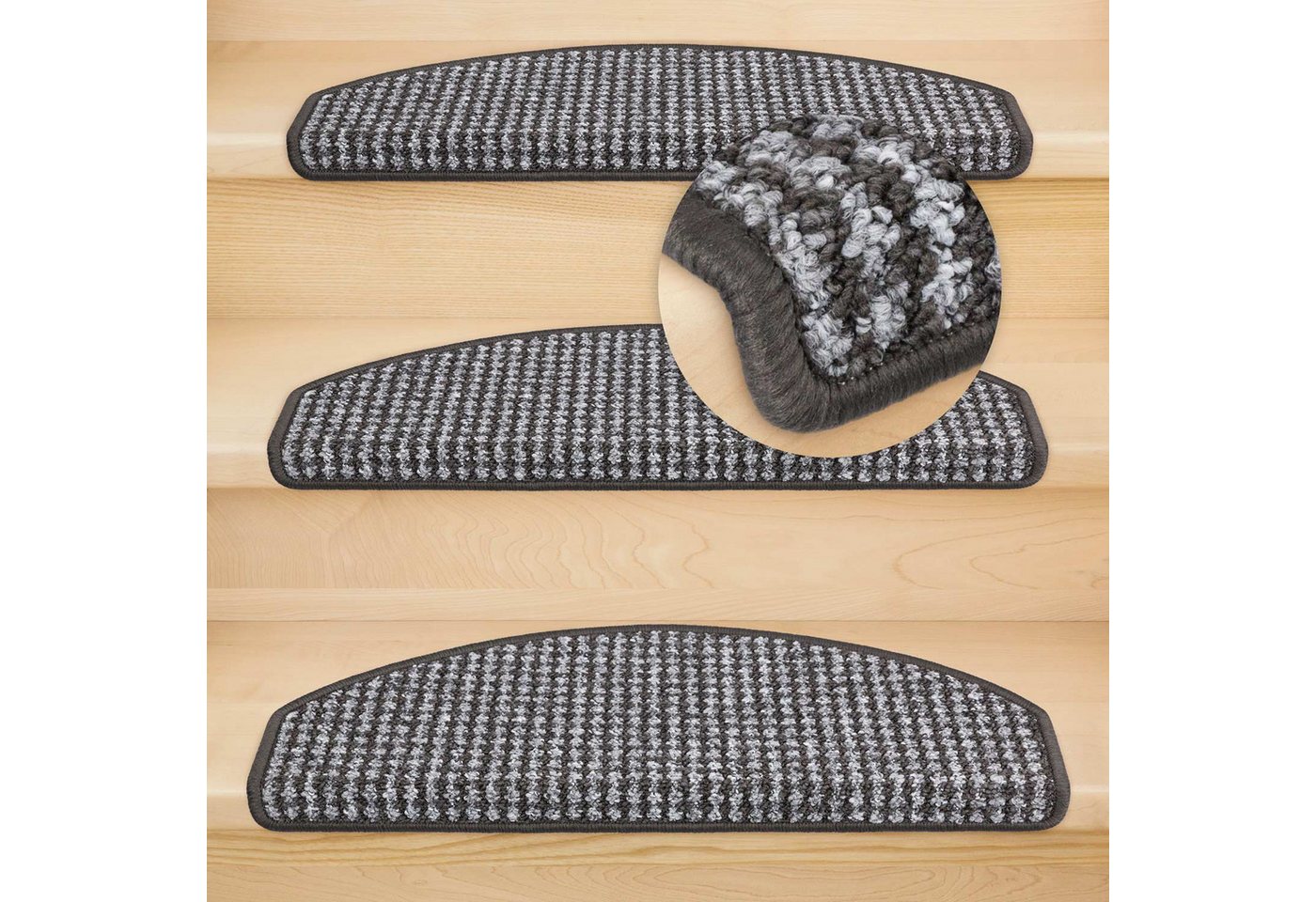 Metzker® Stufenmatte Stufenmatten Gera Halbrund in versch. SparSets, halbrund, Höhe: 7 mm, 15 Stück im Set