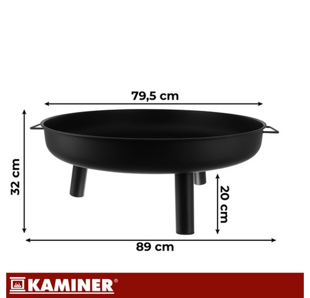 Kaminer Feuerschale Gartenfeuerschale 80 cm Gartenkamin, (Spar-Set, 1-St., komfortable Tragegriffe), ohne Werkzeug, die Feuerstelle ist in wenigen Sekunden einsatzbereit Bild 3