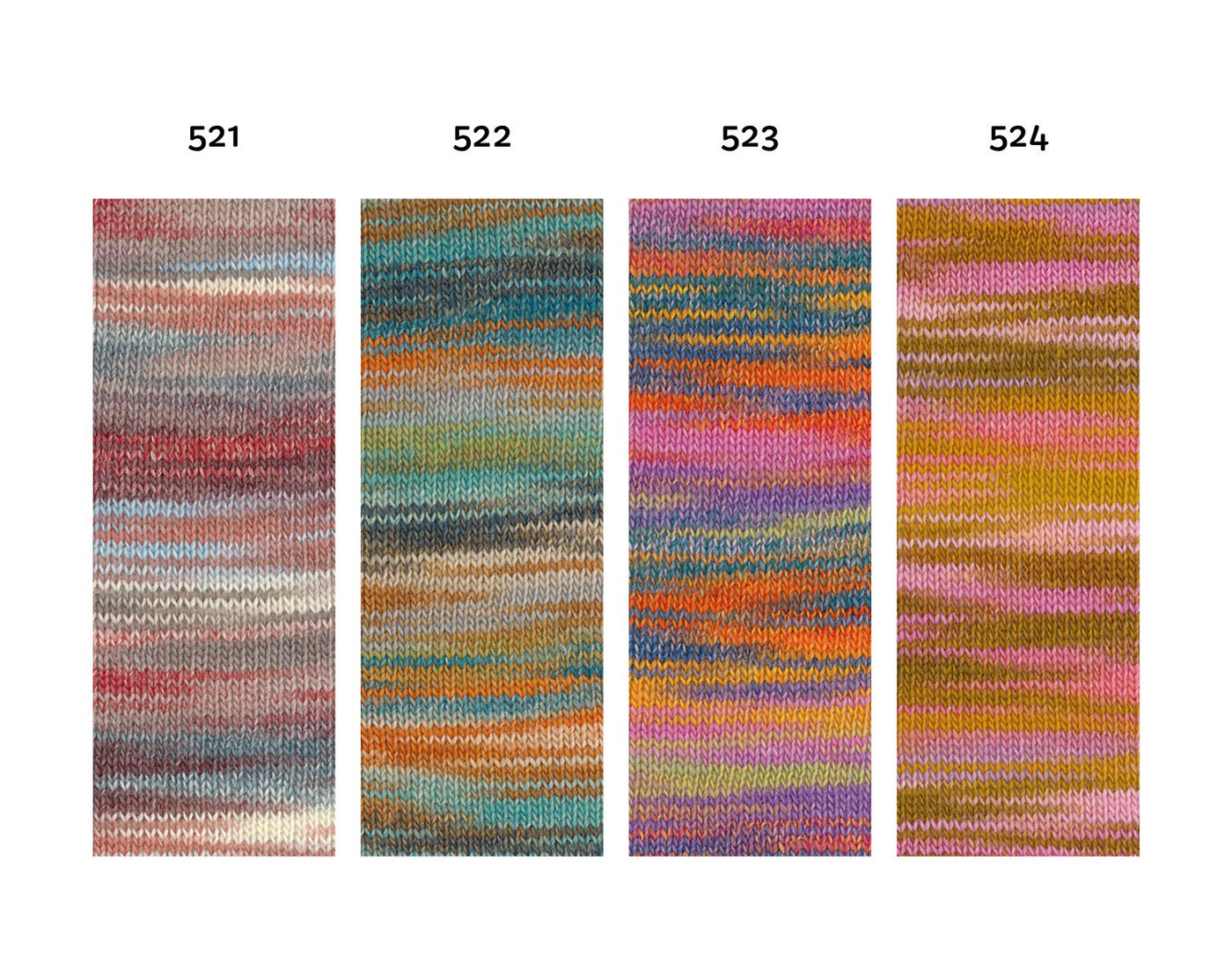 LANA GROSSA GOMITOLO DISEGNO Dochtgarn mit lebendigem Farbverlauf Häkelwolle, 700 m (Farbverlauf für ausdrucksstarke Strickdesigns, Für Pullover, Cardigans, Schals und Accessoires), 200 g Bild 2