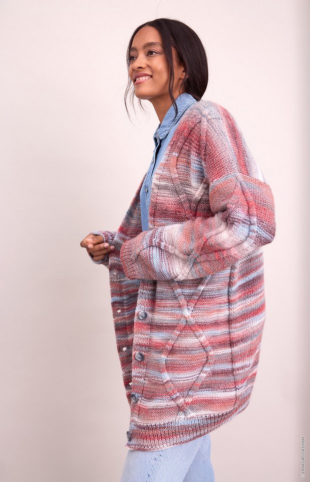 LANA GROSSA GOMITOLO DISEGNO Dochtgarn mit lebendigem Farbverlauf Häkelwolle, 700 m (Farbverlauf für ausdrucksstarke Strickdesigns, Für Pullover, Cardigans, Schals und Accessoires), 200 g Bild 4