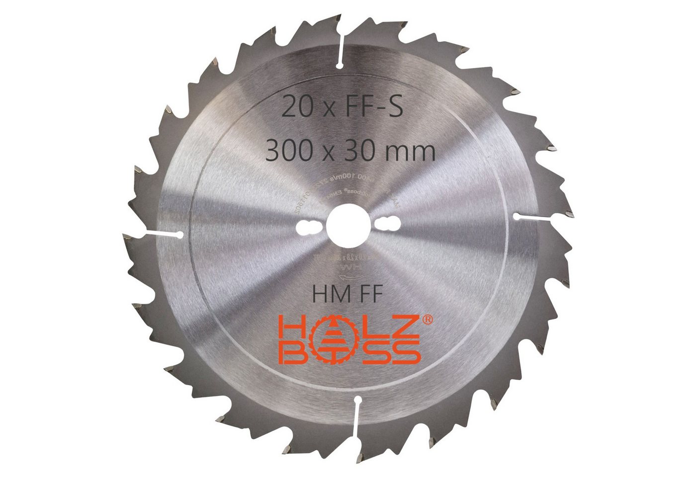 Holzboss® Sägeblatt NEUHEIT " Nagelfest mit Spanabweiser " HM-Sägeblatt FF-S 300x30mmØ