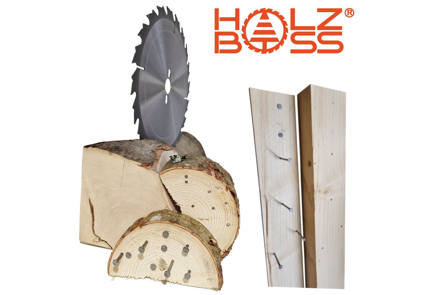 Holzboss® Sägeblatt NEUHEIT " Nagelfest mit Spanabweiser " HM-Sägeblatt FF-S 300x30mmØ Bild 4