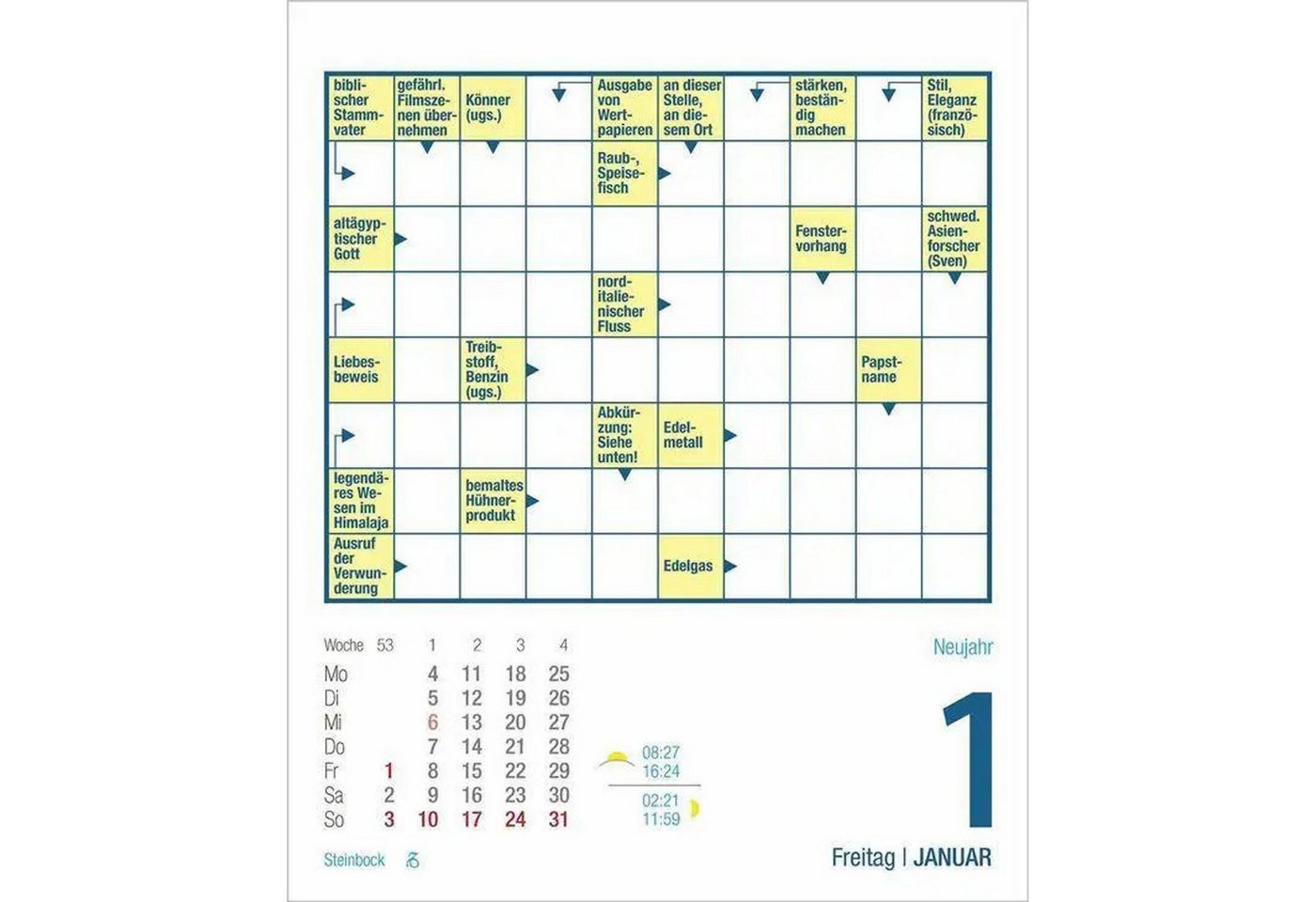 Korsch Verlag Tischkalender Kreuzworträtsel 2027 Bild 4