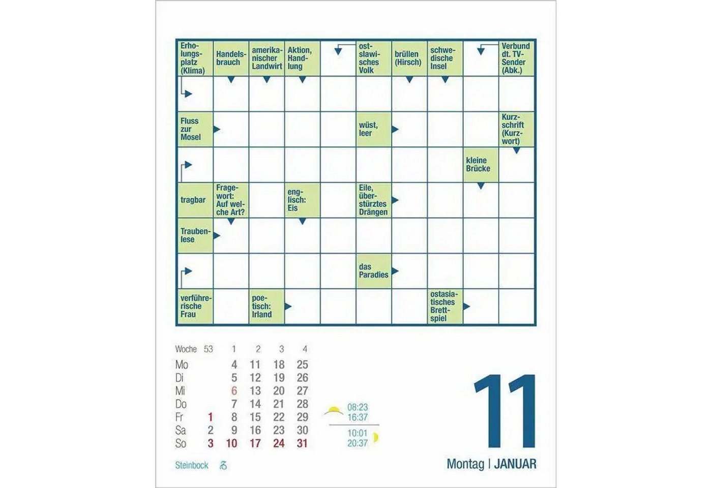 Korsch Verlag Tischkalender Kreuzworträtsel 2027 Bild 5