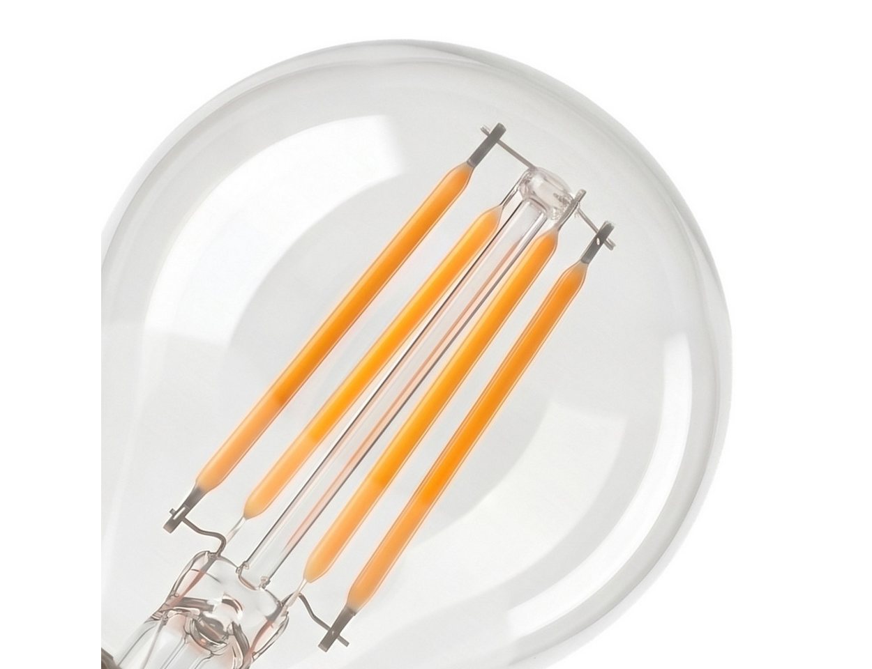 hofstein LED-Leuchtmittel 3er Set Glühbirne Warmweiß dimmbar 4 Watt Kerze, E14, 3000 Kelvin, 400 Lumen, Filament, Klar Bild 3