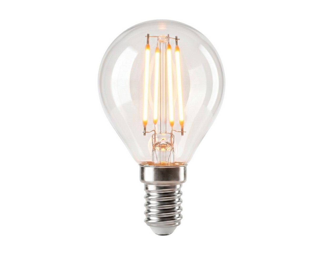 hofstein LED-Leuchtmittel 3er Set Glühbirne Warmweiß dimmbar 4 Watt Kerze, E14, 3000 Kelvin, 400 Lumen, Filament, Klar Bild 4
