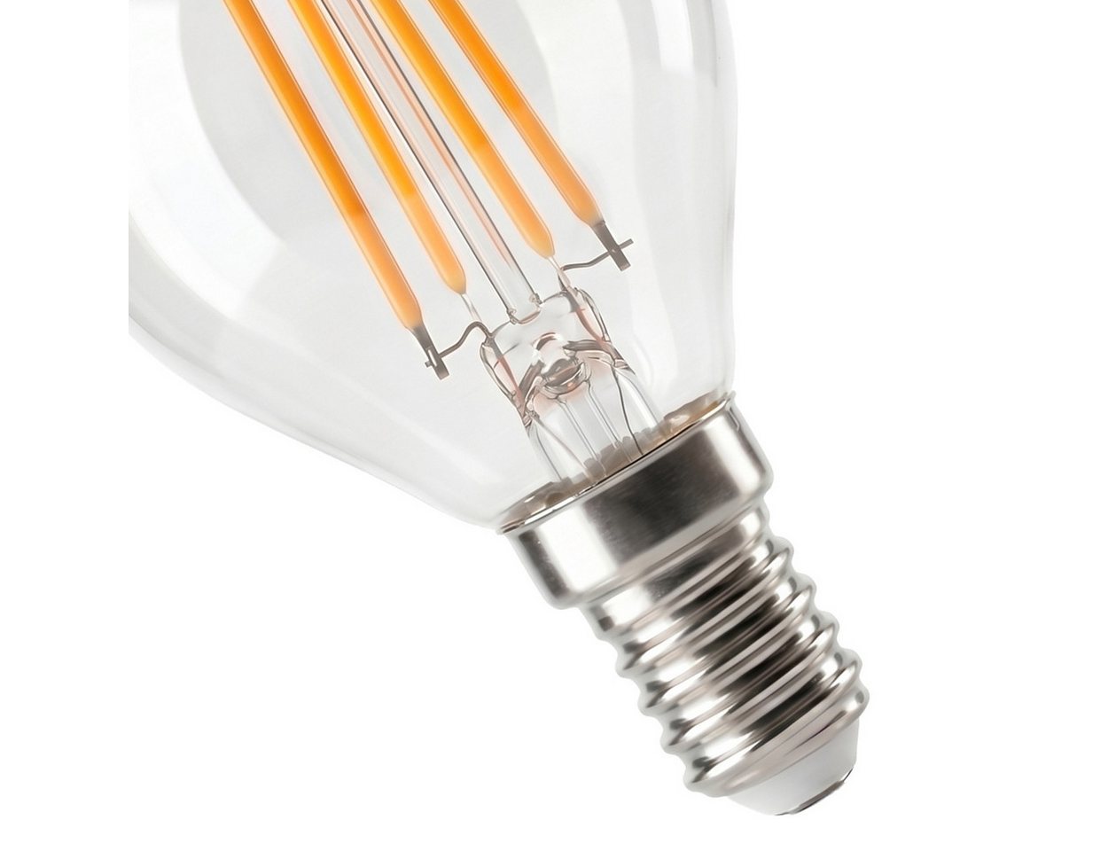 hofstein LED-Leuchtmittel 3er Set Glühbirne Warmweiß dimmbar 4 Watt Kerze, E14, 3000 Kelvin, 400 Lumen, Filament, Klar Bild 5
