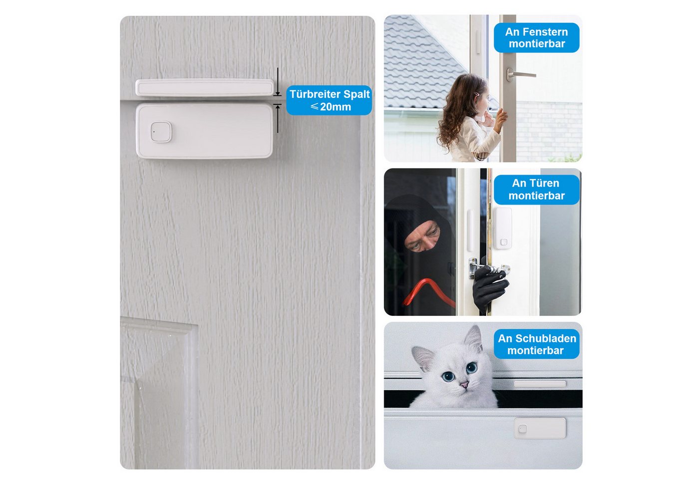WE.LOCK Türschloss-Funksteuerung WELOCK WIFIBOX3 mit 2 Türmagnet für Fernentriegelung,Monitor und Alexa