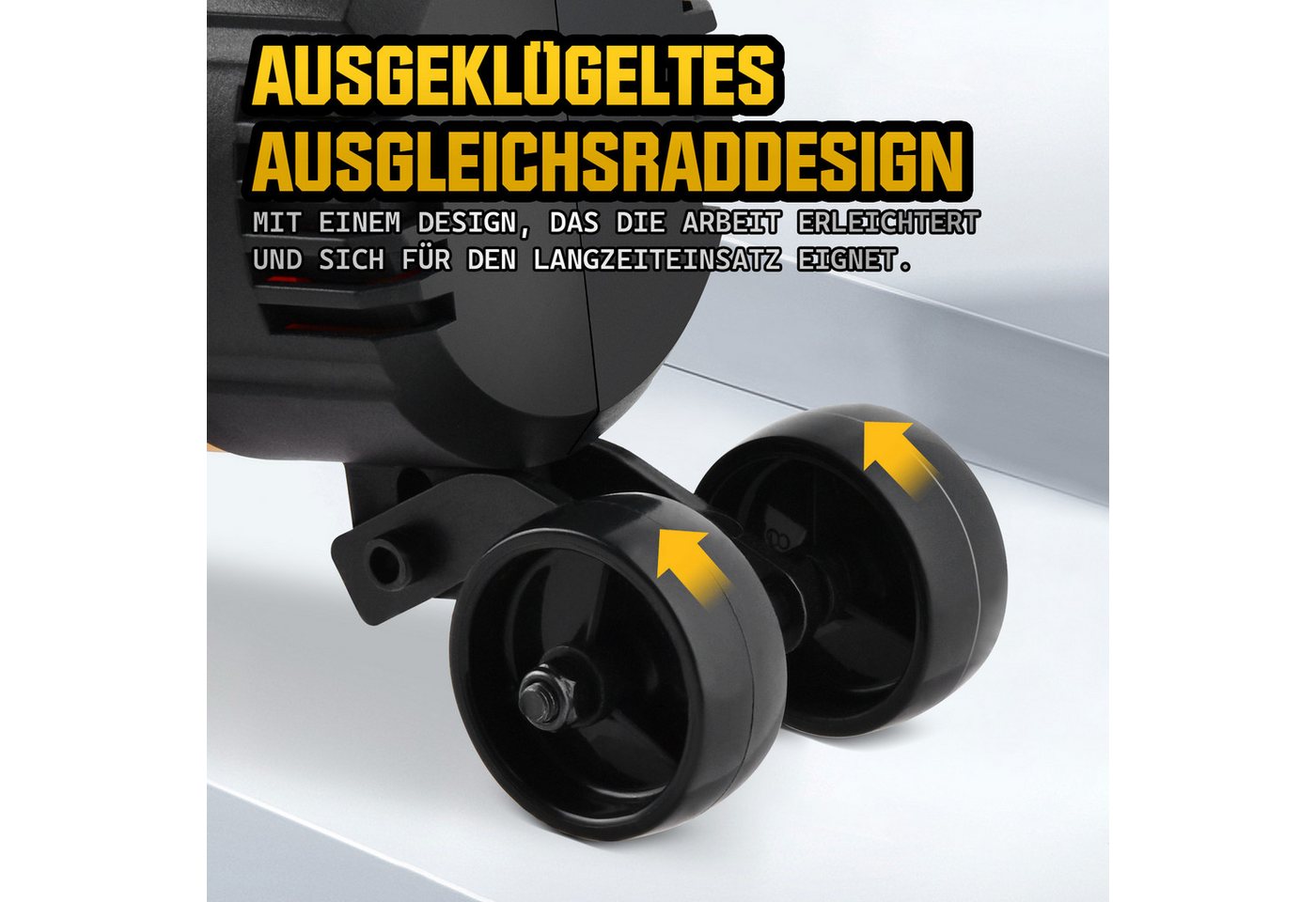 XERSEK Kantenschleifer 3800W Betonschleifer Betonfräse 2-in-1 mit 2x180mm Diamantscheibe M14 (inkl.Langgriff, Klappbare Absaughaube, 6-stufigen Drehzahlregelung), Schleifgerät Zum Schleifen & Fräsen von Beton Fliesenkleber Stein Putz Bild 3