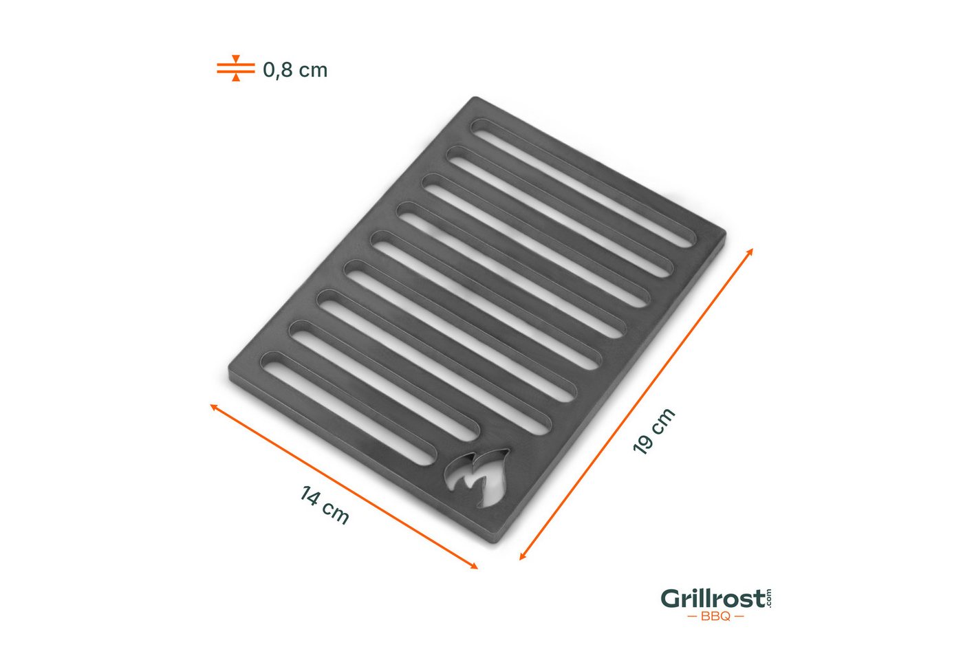 Grillrost.com BBQ Grillrost BBQ Ofenrost Stahl 14x19cm, Made in Germany Bild 3