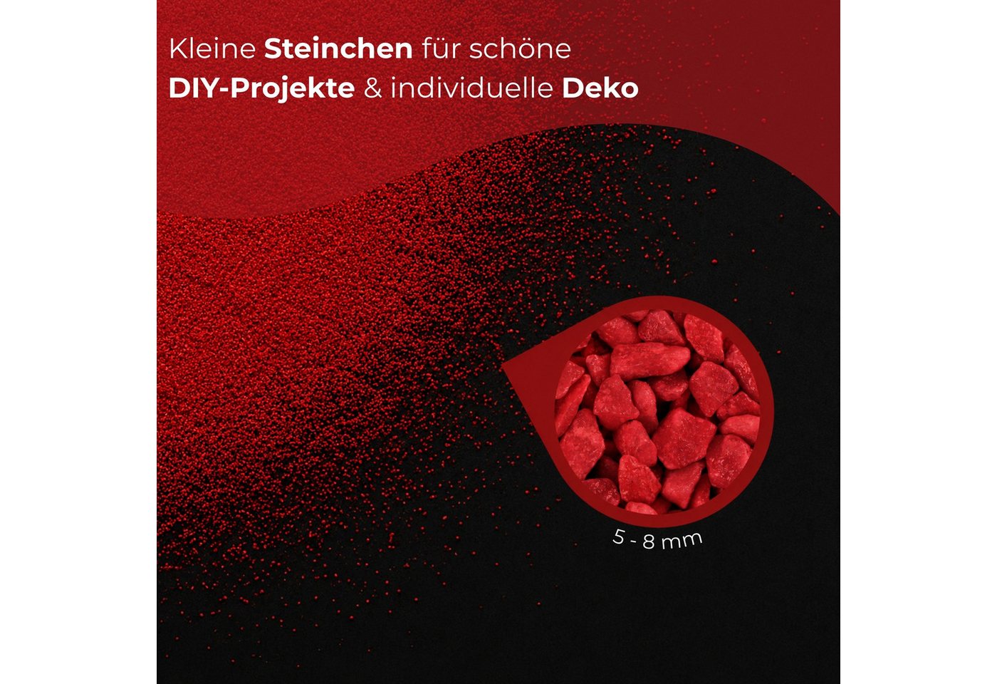 matches21 HOME & HOBBY Deko-Granulate Deko-Steine 5 KG königsrot Ø 5-8 mm Vasen Glas-Füllung Streudeko, (1 St), Farbiges Deko-Granulat als bunte Tischdeko Hochzeitsdeko