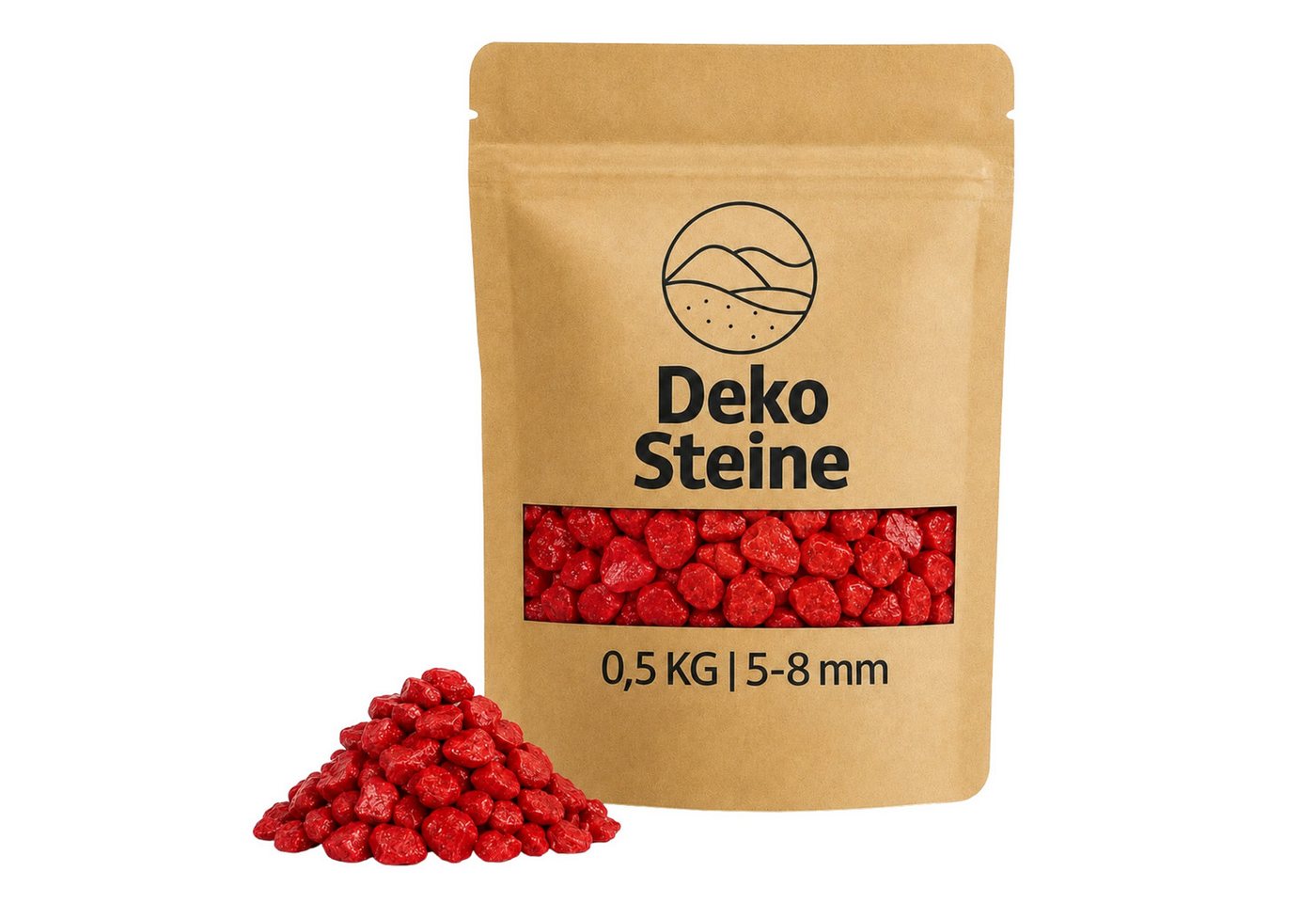 matches21 HOME & HOBBY Deko-Granulate Deko-Steine 5 KG königsrot Ø 5-8 mm Vasen Glas-Füllung Streudeko, (1 St), Farbiges Deko-Granulat als bunte Tischdeko Hochzeitsdeko Bild 2