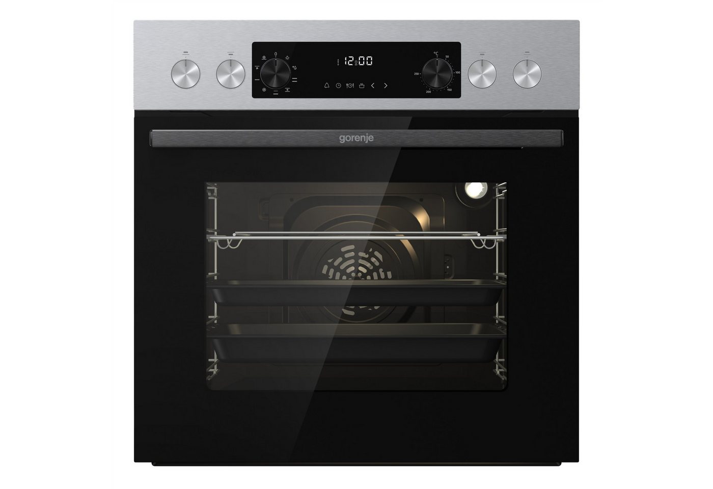 GORENJE Elektro-Herd-Set Inox Atlantik Basic Set, mit 1-fach-Teleskopauszug, Aqua Clean, Herd-Set mit Heißluft, Versenkknebel & Teleskopauszug Bild 5
