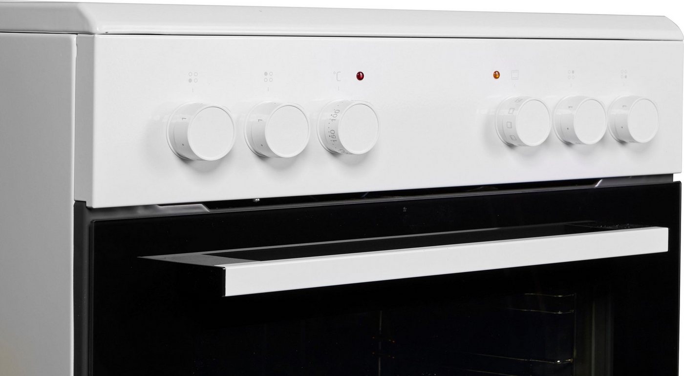 Amica Elektro-Standherd SHC 913 011 W, mit Teleskopauszug nachrüstbar, Steam Clean, Komfortables Kochen und Backen mit übersichtlicher Handhabung Bild 2
