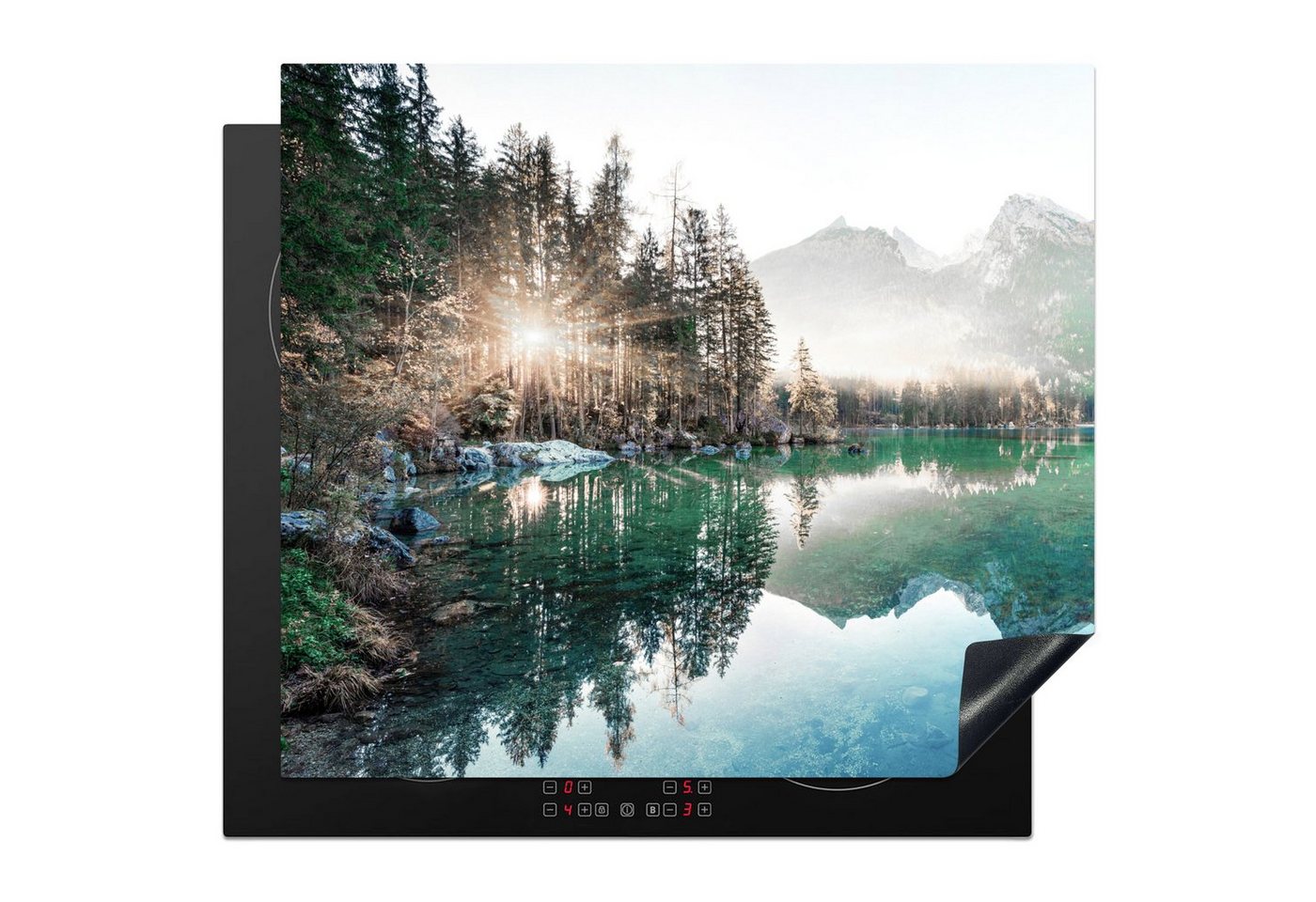 MuchoWow Herd-Abdeckplatte Natur - Bäume - Berge - See, Vinyl, (1 tlg), Abdeckplatte für Ceranfeld, Herd Inductionsmatte, 60x50 cm Bild 5