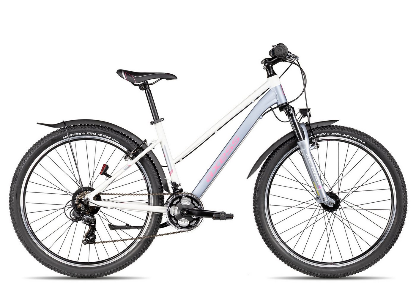 Axess Kinderfahrrad Axess Adventure 27.5 Trapez, 21 Gang Shimano Tourney 21 Schaltwerk, Kettenschaltung, Shimano Tourney 21 weiß Bild 5