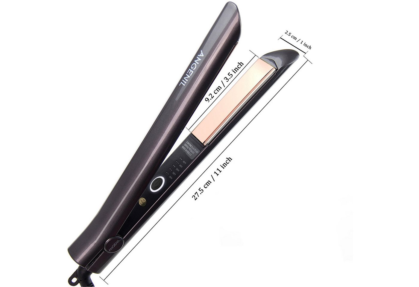 ANGENIL Lockenstab Haarglätter und Lockenstab in einem, professionelles Reise-Glätteisen aus Keramik und Titan-Ionen, 1 Zoll Bild 5