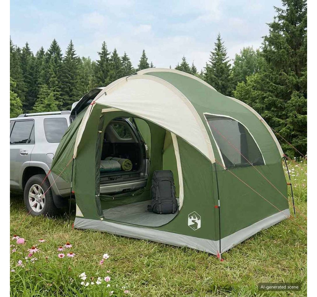 vidaXL Kuppelzelt Autozelt Grün 3-Personen Polyester und Stahl, (1 tlg) Bild 3
