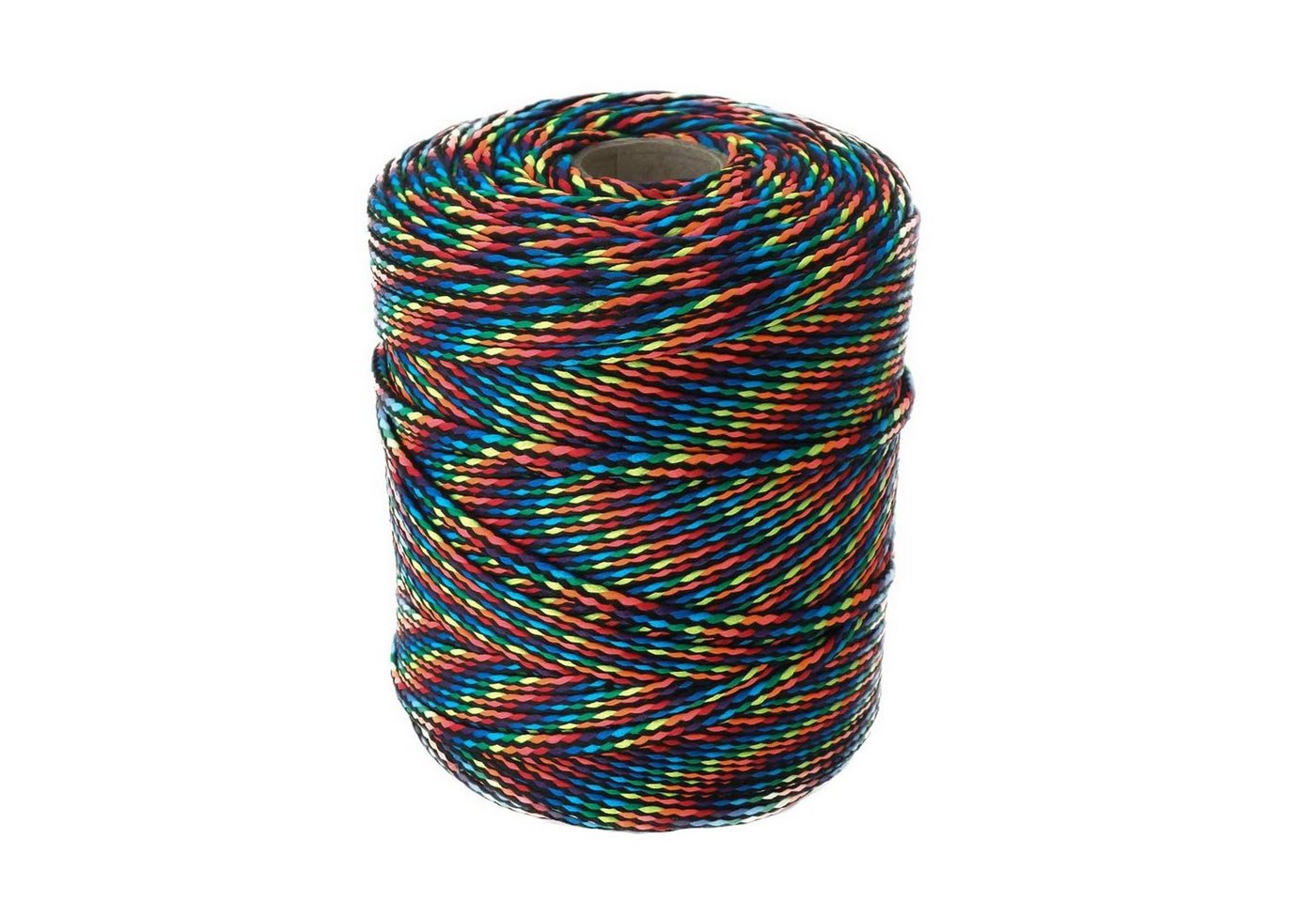 maDDma Seil 100m Polyester-Schnur Kordel 4mm, mehrfarbig, verschiedene Farben, dark rainbow Bild 2