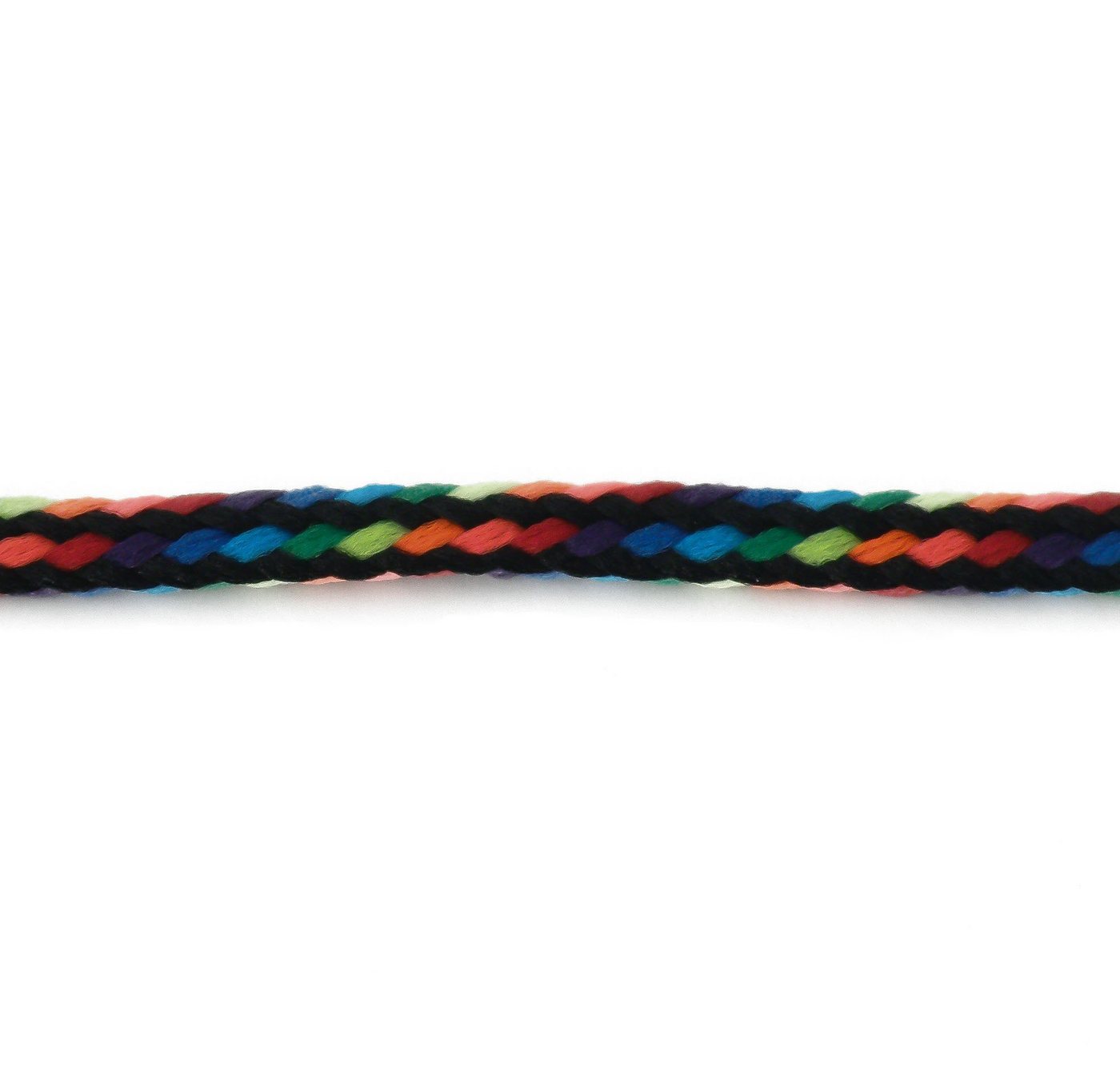 maDDma Seil 100m Polyester-Schnur Kordel 4mm, mehrfarbig, verschiedene Farben, dark rainbow Bild 3