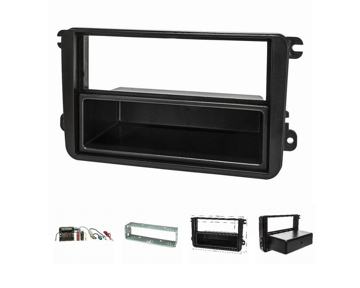 tomzz Audio Radioblende Set passt für VW Golf Touran Passat Caddy EOS Skoda Octavi Autoradio Bild 3