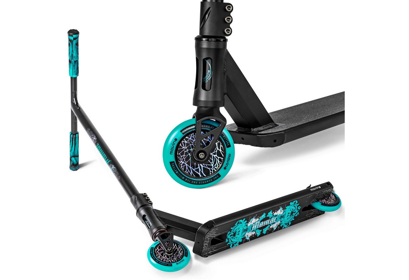 Movino Stuntscooter MANIAC Street-Deck Box-Cut IHC ABEC9 Fullcore Bild 4