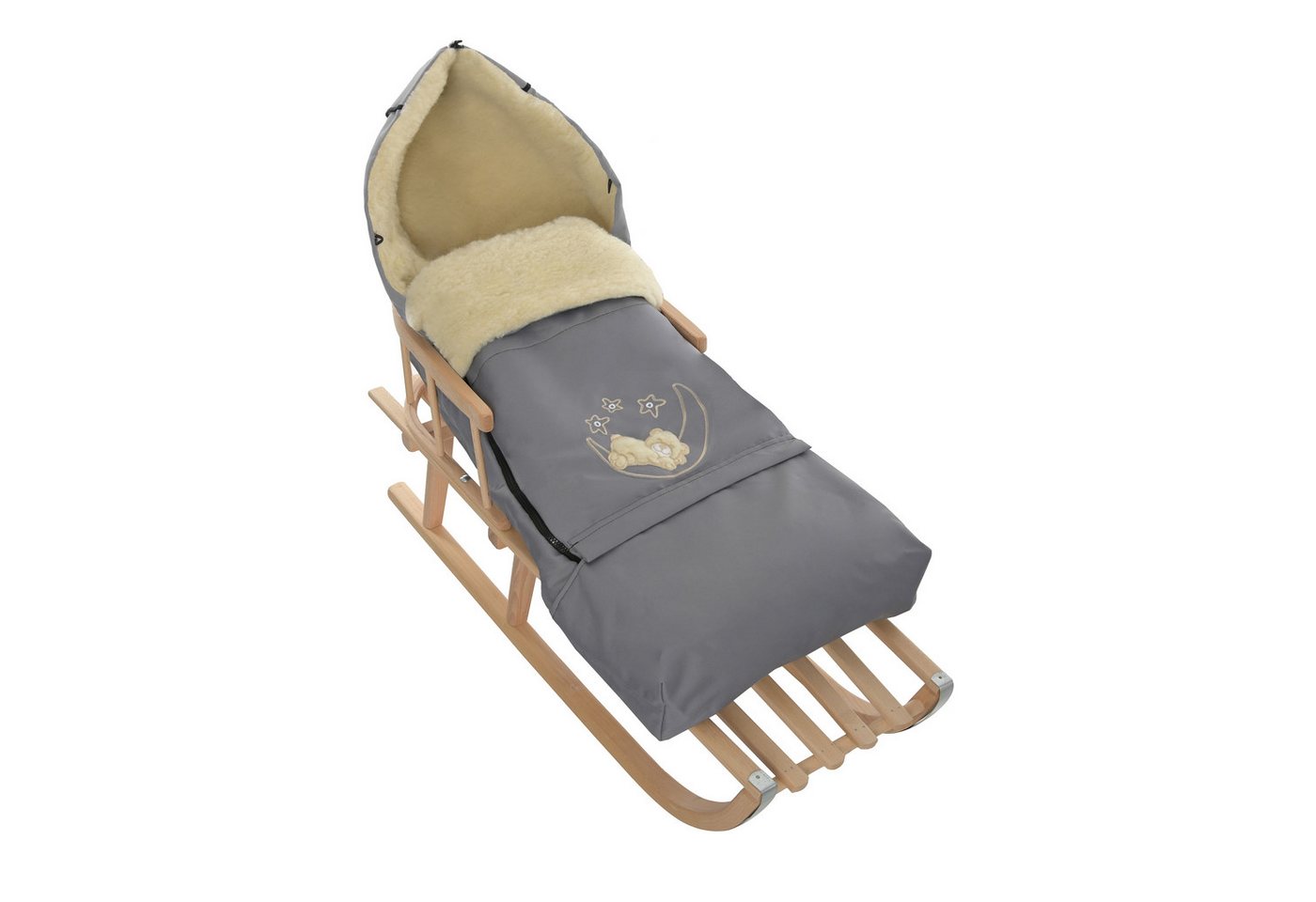 GOLDKIDS Fußsack Winter für Kinderwagen Babyschale (Schlittensack Lammwollesack Baby, Fußsack Kuschelsack), Winterfußsack 40 x 90/110 cm Bild 2