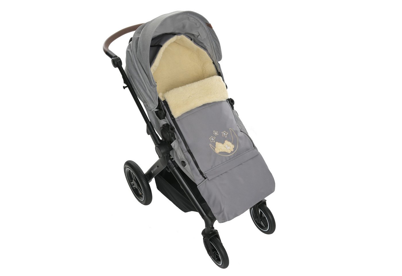 GOLDKIDS Fußsack Winter für Kinderwagen Babyschale (Schlittensack Lammwollesack Baby, Fußsack Kuschelsack), Winterfußsack 40 x 90/110 cm Bild 4