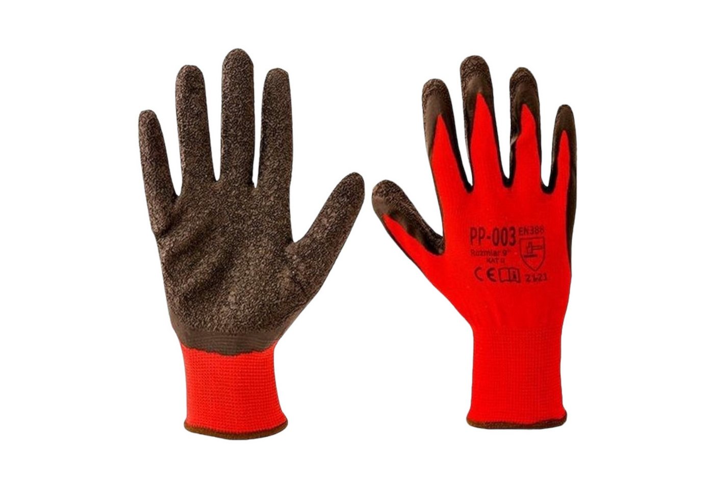 Fritz Krug Arbeitshandschuhe Arbeitshandschuhe - Strickhandschuh, Latex rot K026 Größe 9