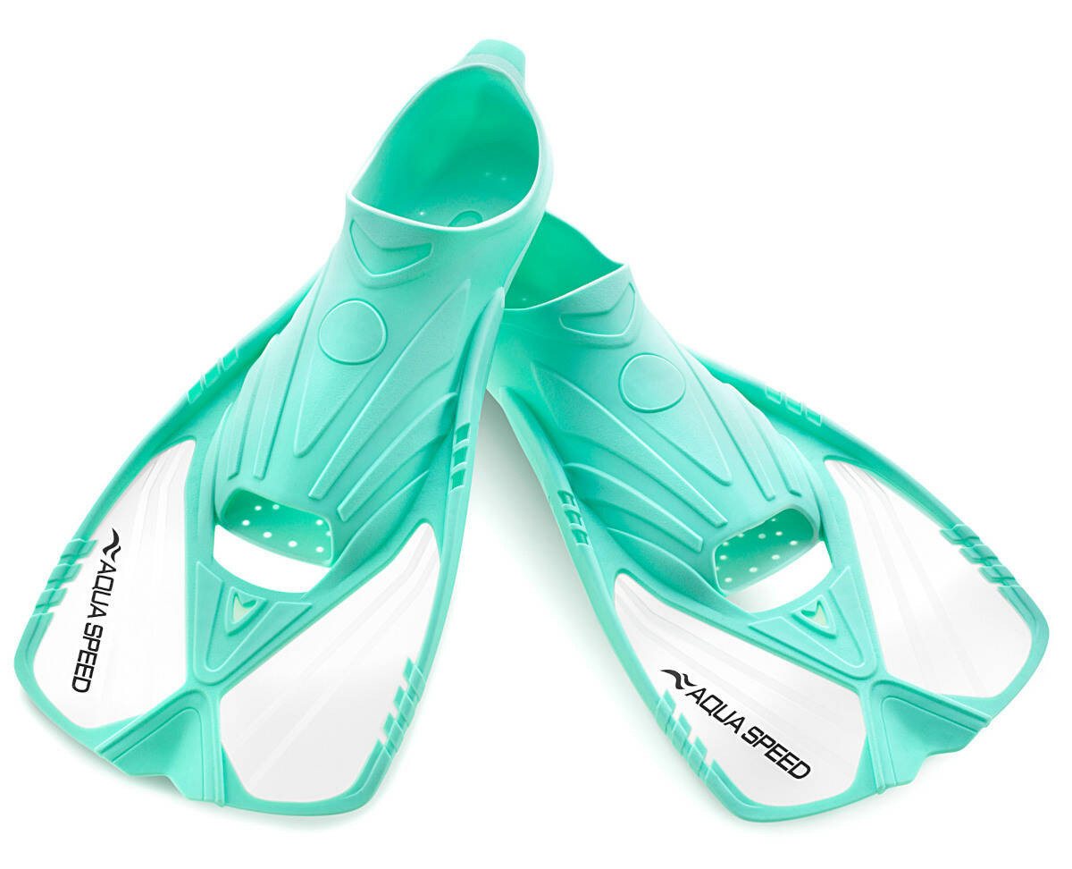 Aqua Speed Flosse Action Trainingsflossen Kurze Schwimmflossen für Techniktraining (Schwimmtraining Allround Kurzflosse für Technik & Beinarbeit 38/39), Kurze Trainingsflossen für saubere Technik und effektive Beinarbeit Bild 5