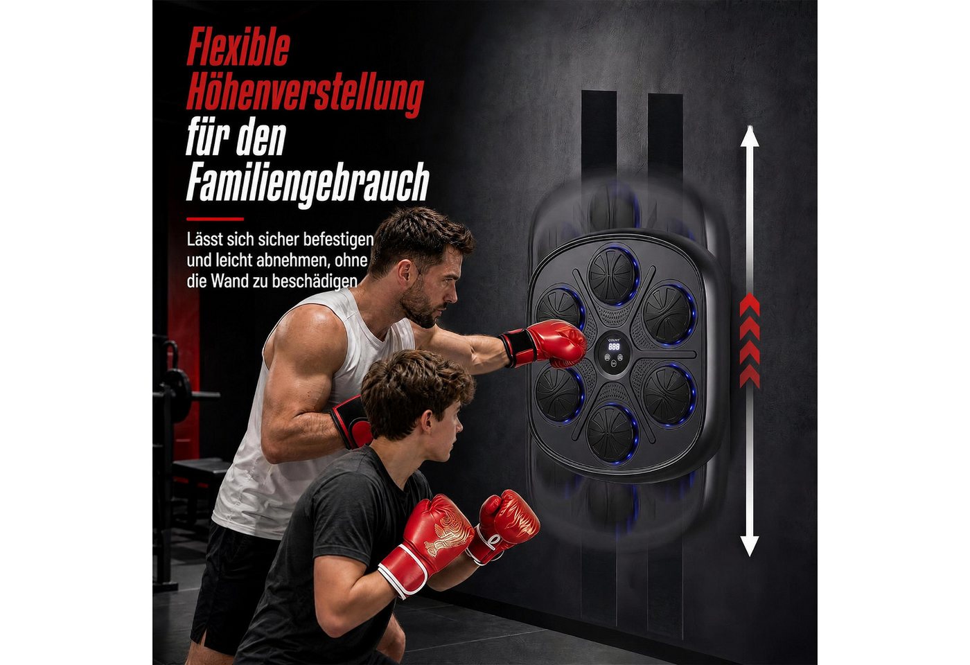 COSTWAY Boxstation mit LED-Display & kabelloser Verbindung, Boxing Machine Bild 2