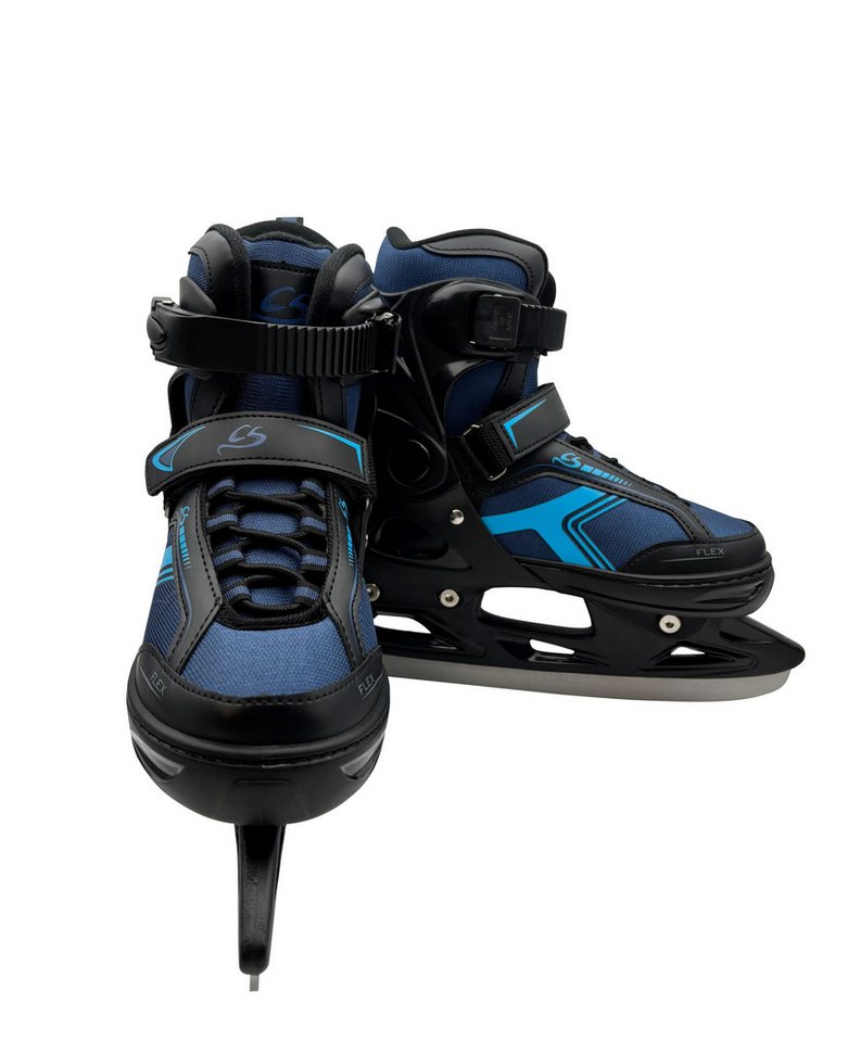 Cox Swain Schlittschuhe POLAR – größenverstellbar, Softboot – Blue – S (33-36), Verstellbare Schlittschuhe mit Edelstahlkufen Bild 5