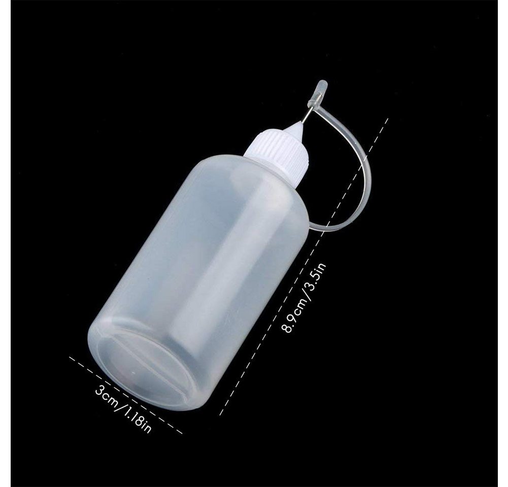 FELIXLEO Feldflasche Nadelflasche 6 Stück 30ml Applikatorflaschen für Kleber Handwerk Bild 2