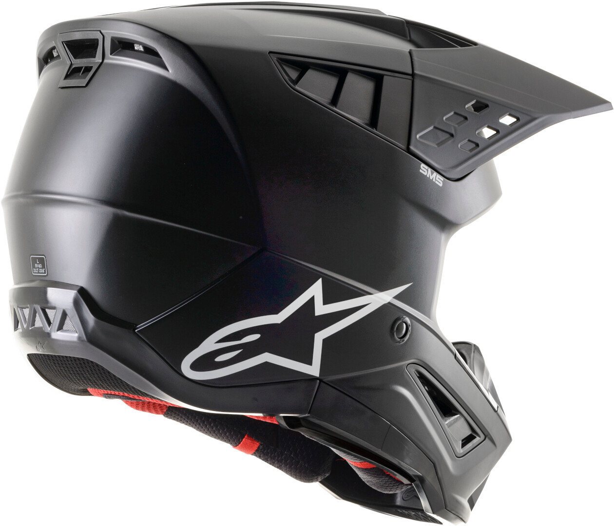 Alpinestars Motocrosshelm S-M5 Solid 2024 Motocross Helm, Notfallsystem-polsterung (eqrs)