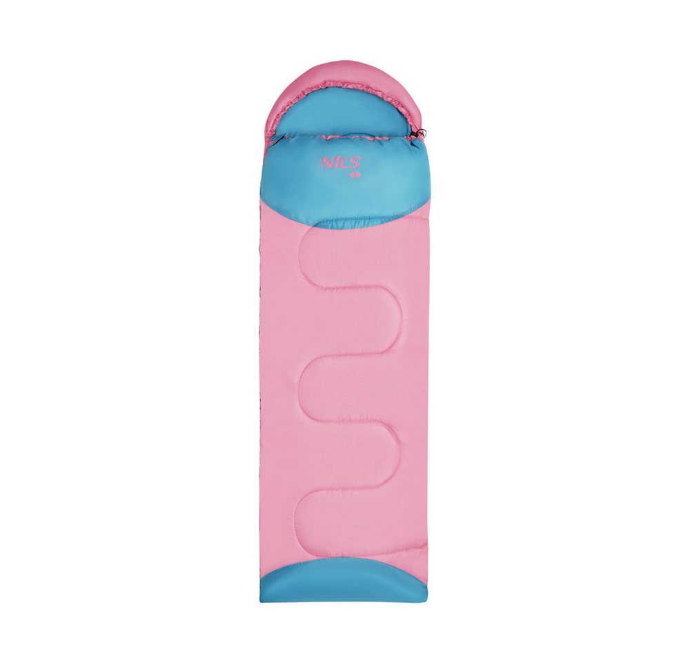 NILS CAMP Schlafsack Deckenschlafsack Campingschlafsack Kinder (Spar-Set, 1 tlg., 150+30 x 60 cm warm), als Decke nutzbar, doppelter Reißverschluss, Kapuze, Innentasche