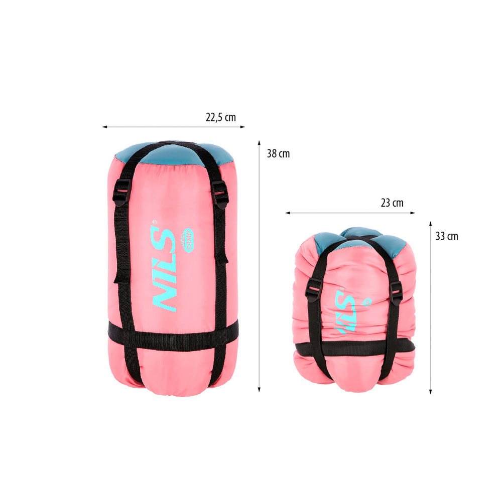 NILS CAMP Schlafsack Deckenschlafsack Campingschlafsack Kinder (Spar-Set, 1 tlg., 150+30 x 60 cm warm), als Decke nutzbar, doppelter Reißverschluss, Kapuze, Innentasche Bild 3
