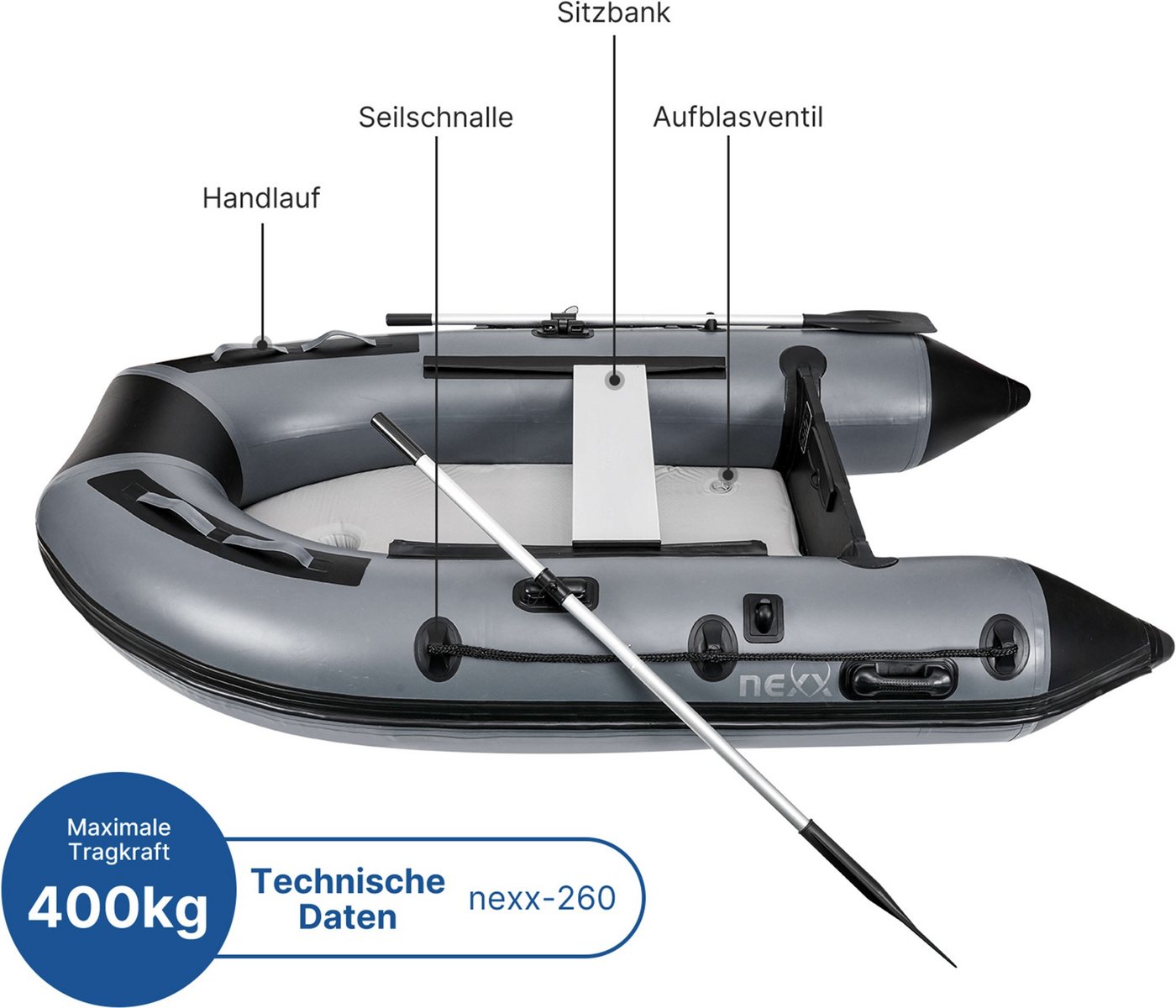 Nexx Schlauchboot Schlauchboot NEXX 260 mit Luftboden Bild 2