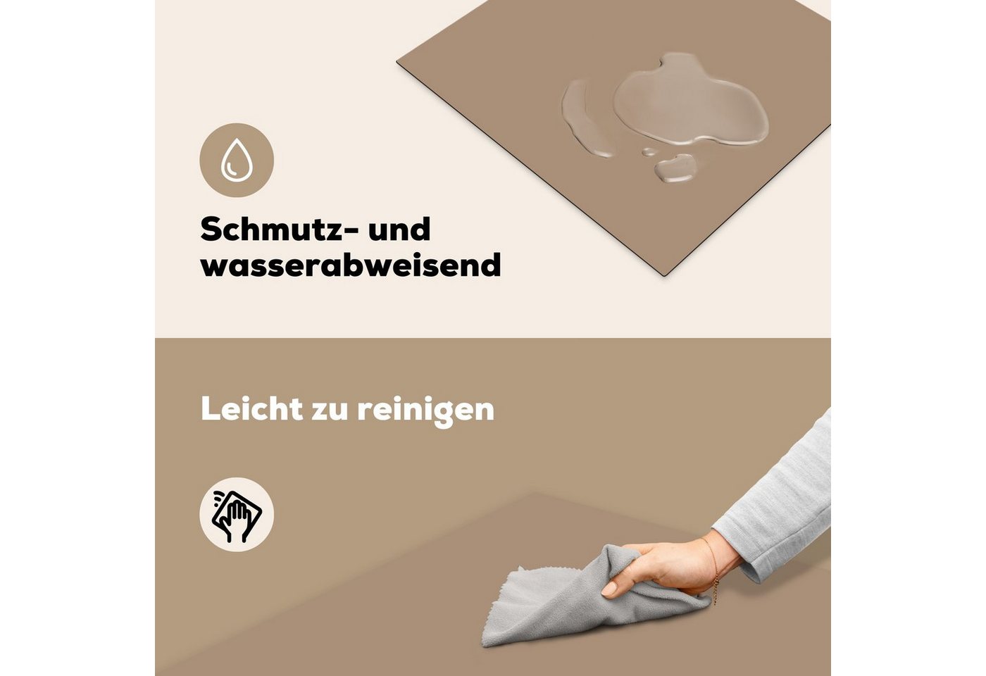 MuchoWow Herd-Abdeckplatte Bäckereibraun - Interieur - Erdfarben, Vinyl, (1 tlg), Cerankochfeld Abdeckung, Herd Abdeckplatten Vinyl, 58.3x51.3 cm Bild 5