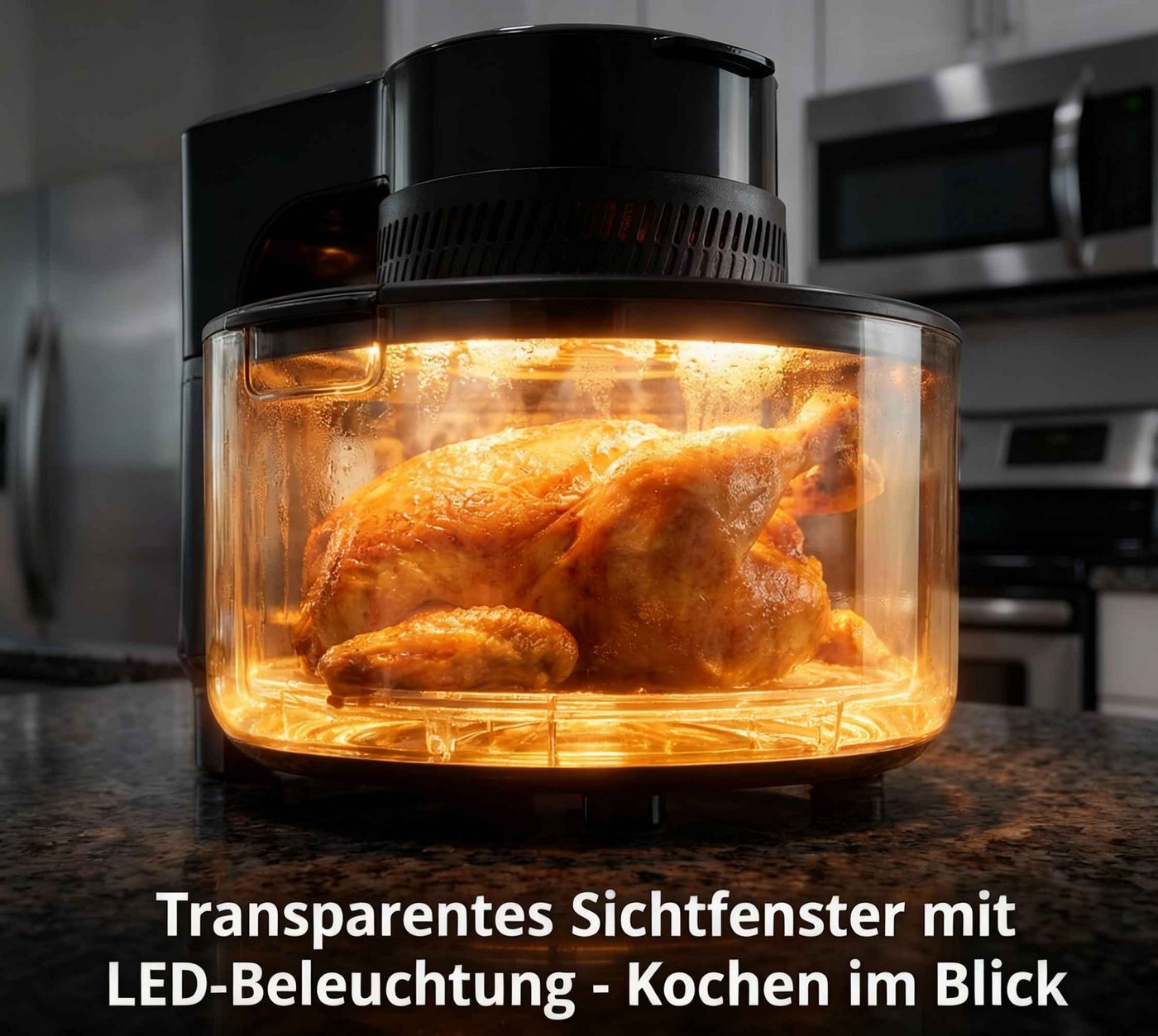 BBWL Heißluftfritteuse 5L Airfryer mit Sichtfenster Timer 200 Min, 1200 W, Temperatur 80–200°C Vorwahlfunktion 24h Bild 4