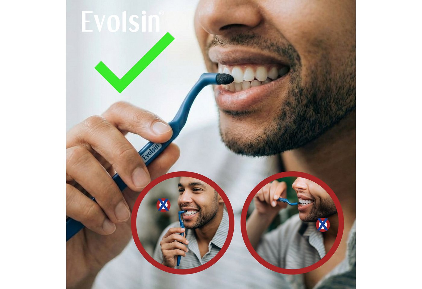 Evolsin Zahnpflege-Set Anti Zahnstein – Zahnsteinentferner zur Zahnpflege – 5 Stück, 5-tlg.